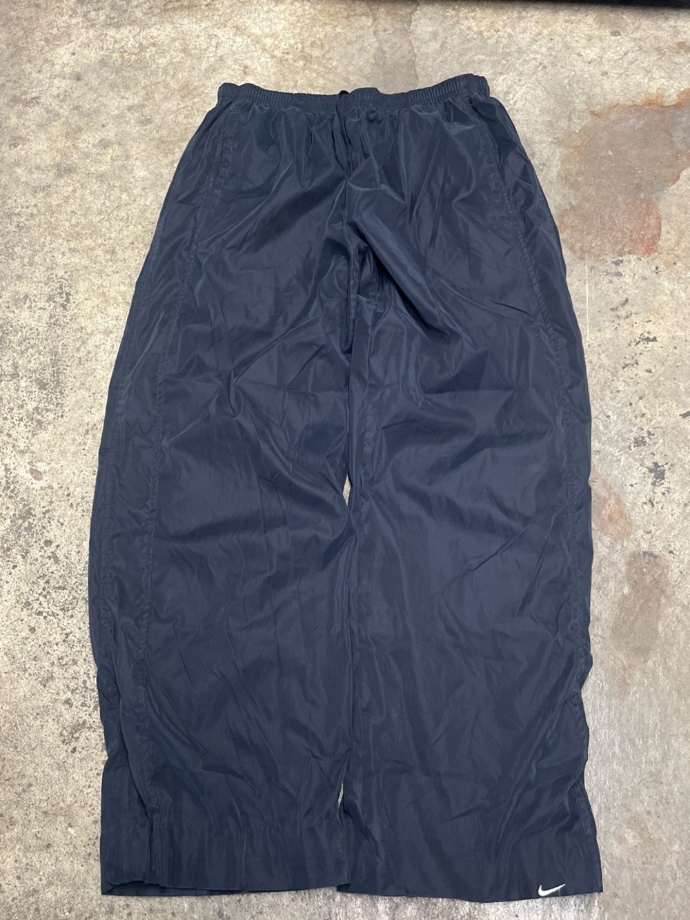 Y2K Nike Track Pants Men’s Small Black Baggy Sports Streetwear Lightweight 00s